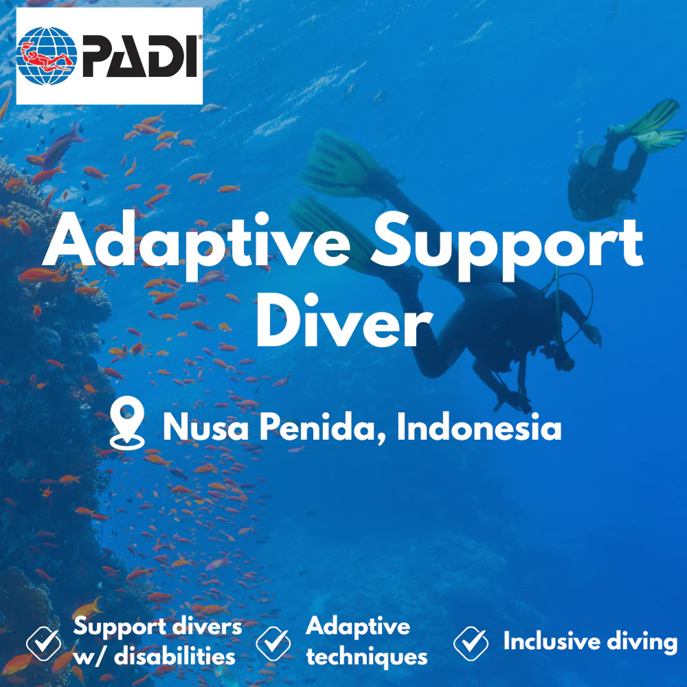 PADI Adaptive Support Diver course in Nusa Penida