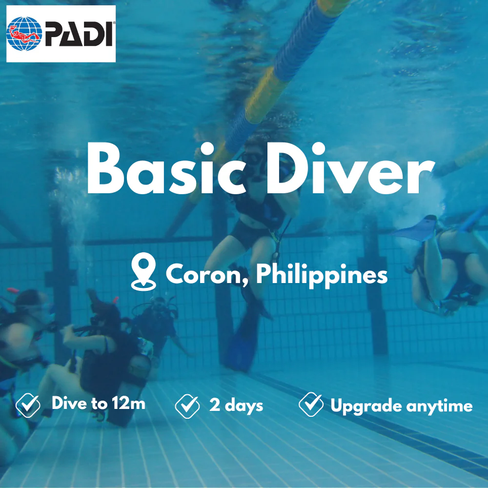 PADI Basic Diver course in Coron