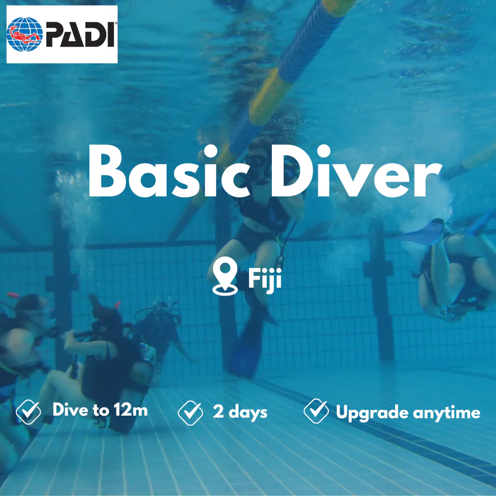 PADI Basic Diver course in Fiji