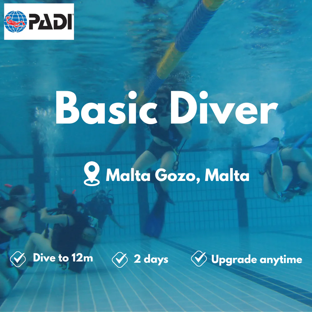 PADI Basic Diver course in Malta Gozo