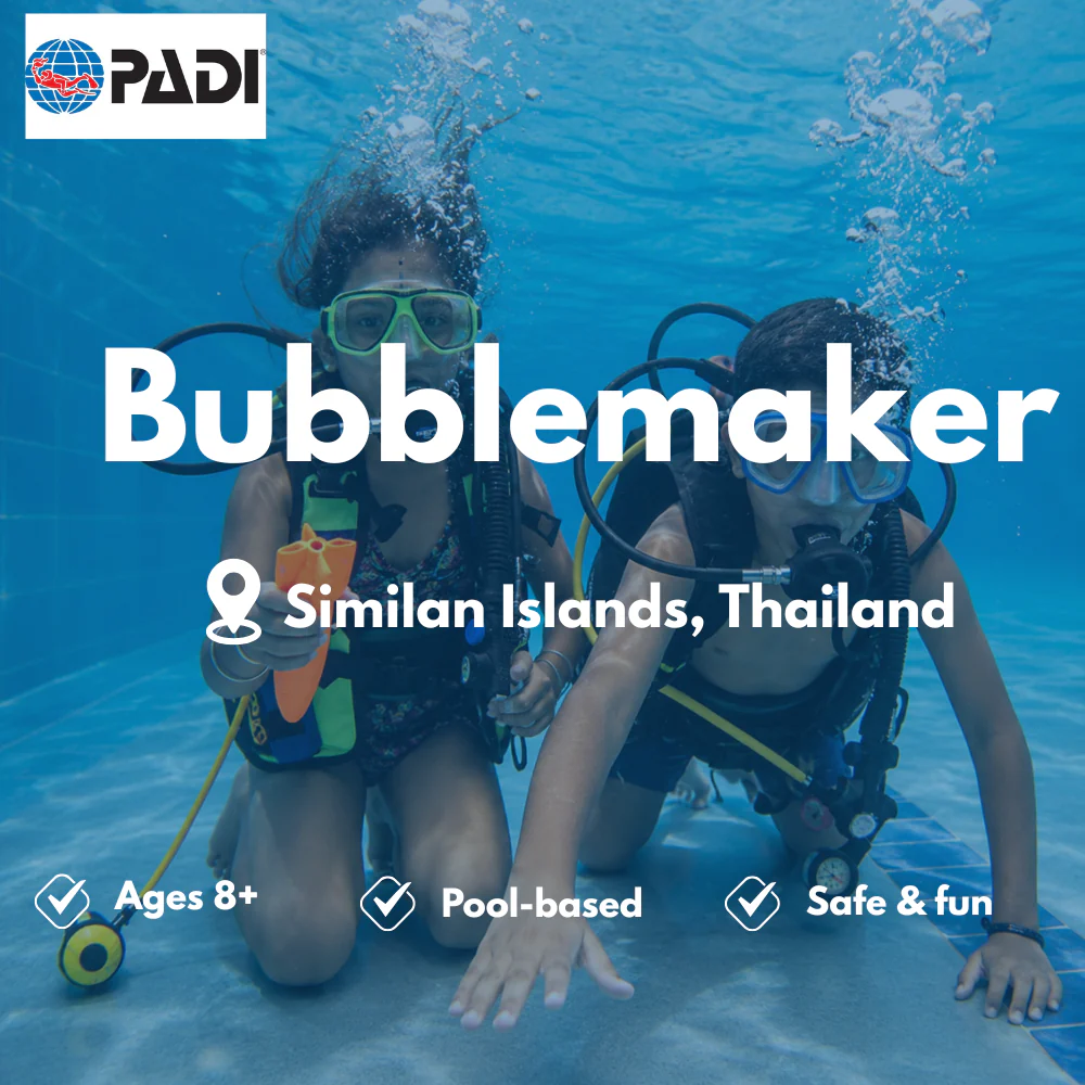 PADI Bubblemaker & Kids course in Similan Islands