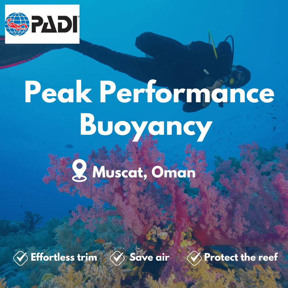 PADI Peak Performance Buoyancy course in Muscat