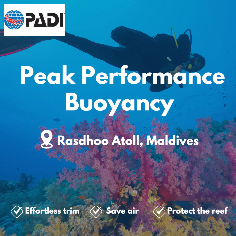 PADI Peak Performance Buoyancy course in Rasdhoo Atoll
