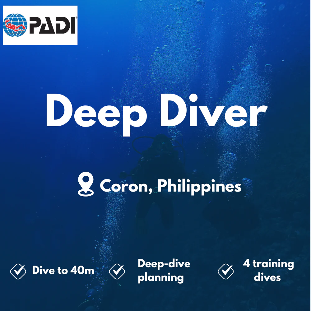 PADI Deep Diver course in Coron
