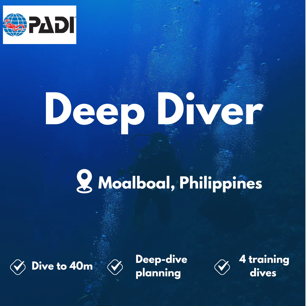PADI Deep Diver course in Moalboal