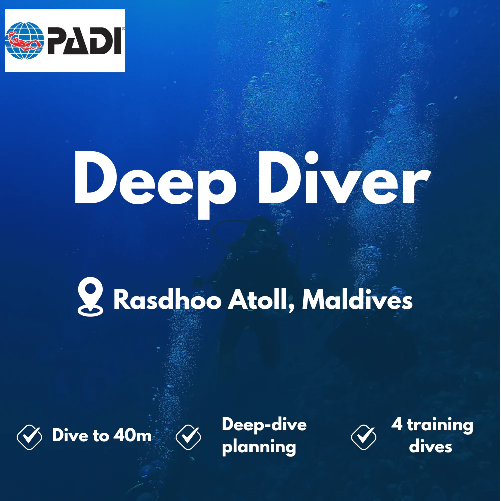 PADI Deep Diver course in Rasdhoo Atoll