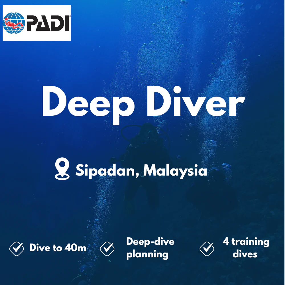 PADI Deep Diver course in Sipadan