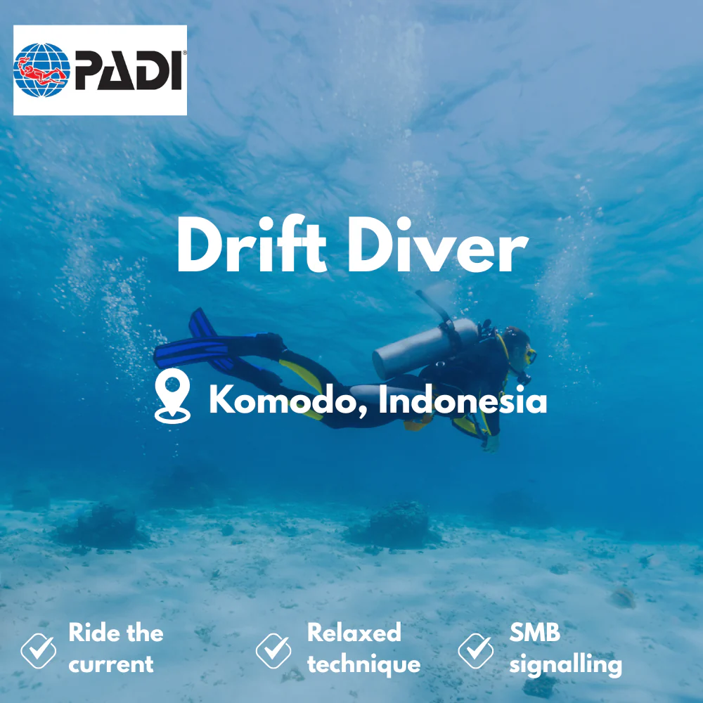 PADI Drift Diver course in Komodo