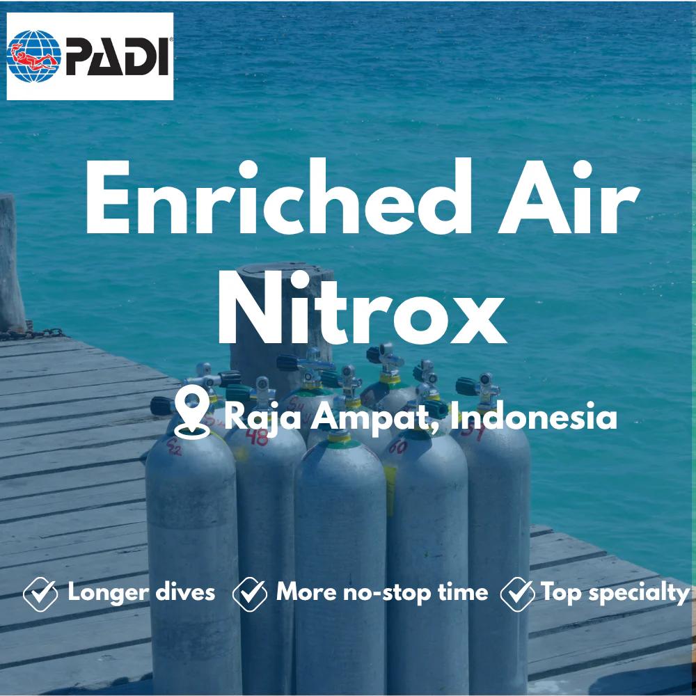 PADI Enriched Air (Nitrox) course in Raja Ampat