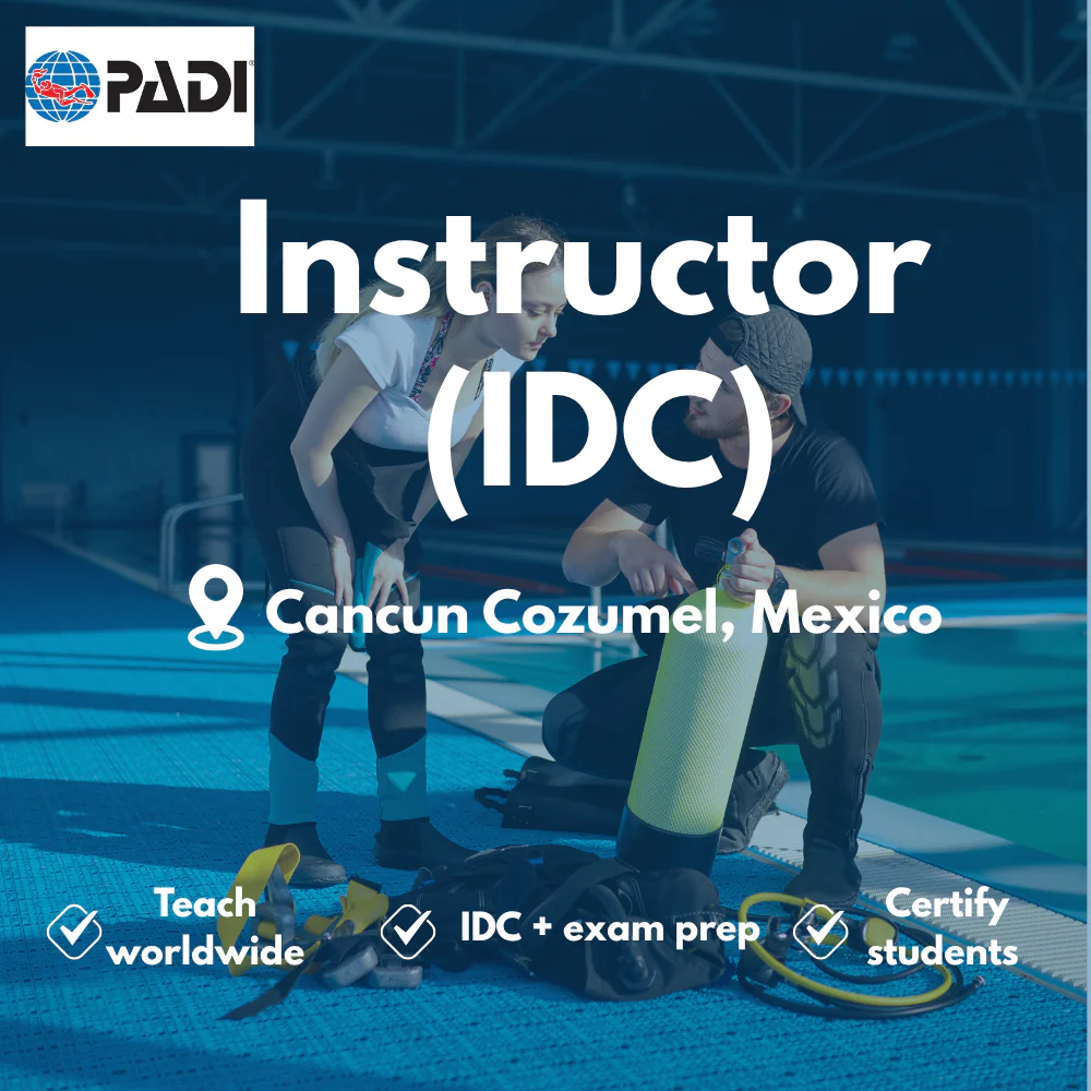 PADI Instructor / IDC course in Cancun Cozumel