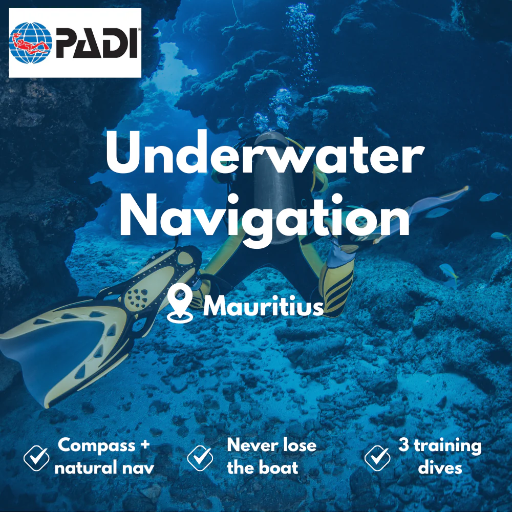 PADI Underwater Navigation course in Mauritius