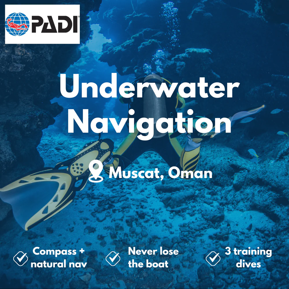 PADI Underwater Navigation course in Muscat