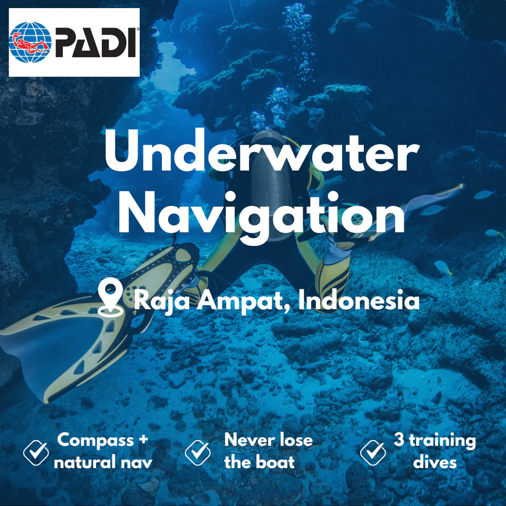 PADI Underwater Navigation course in Raja Ampat