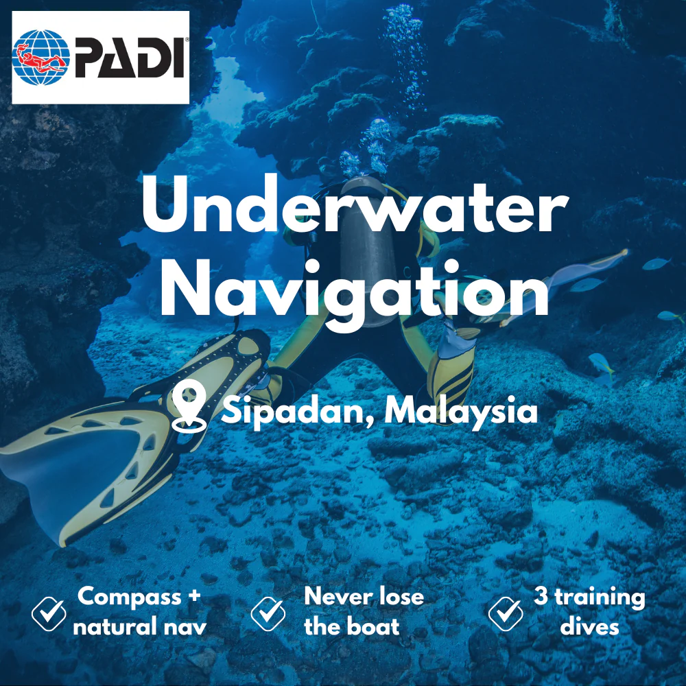 PADI Underwater Navigation course in Sipadan