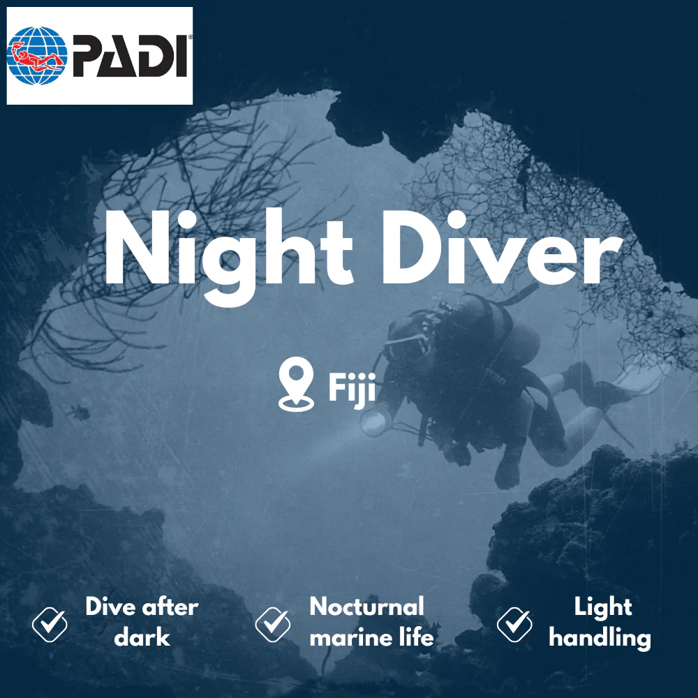 PADI Night Diver course in Fiji