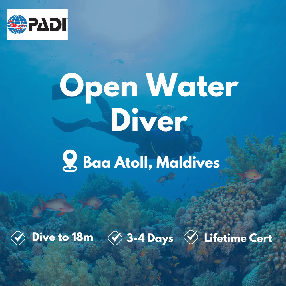 PADI Open Water Diver course in Baa Atoll