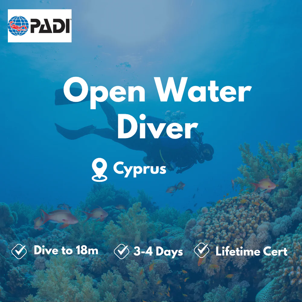 PADI Open Water Diver course in Cyprus