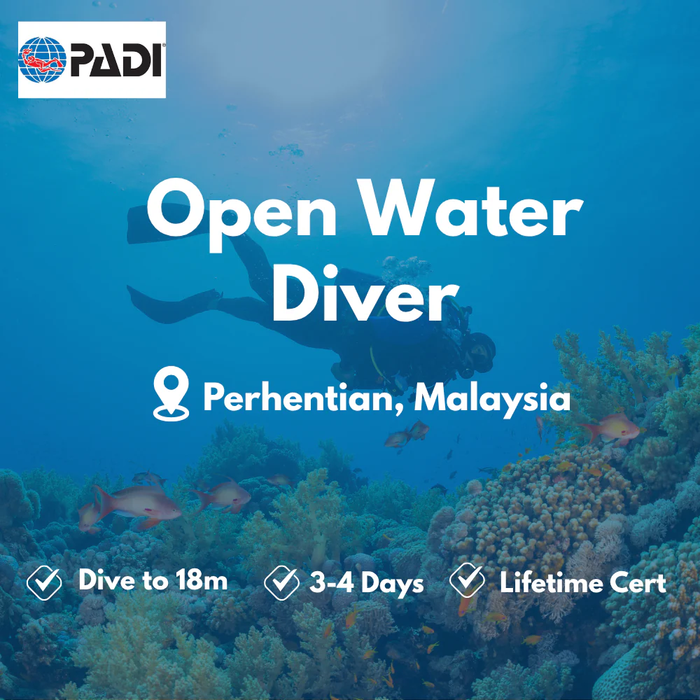 PADI Open Water Diver course in Perhentian