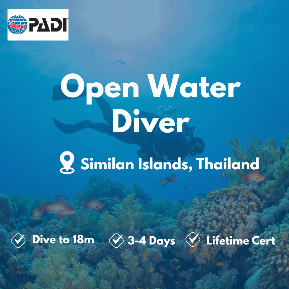 PADI Open Water Diver course in Similan Islands
