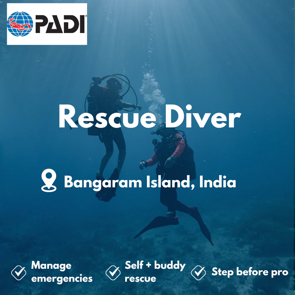 PADI Rescue Diver course in Bangaram Island