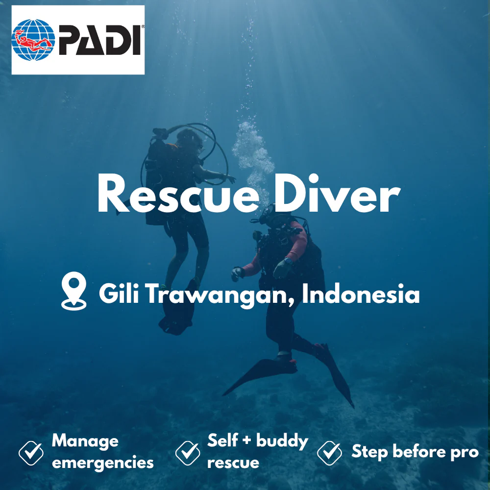 PADI Rescue Diver course in Gili Trawangan