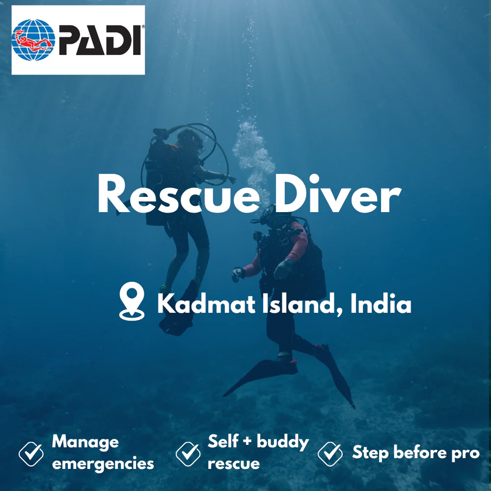 PADI Rescue Diver course in Kadmat Island
