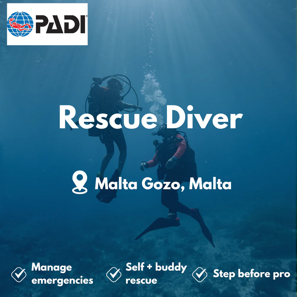 PADI Rescue Diver course in Malta Gozo