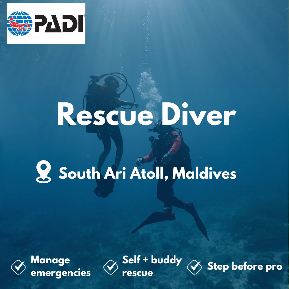 PADI Rescue Diver course in South Ari Atoll
