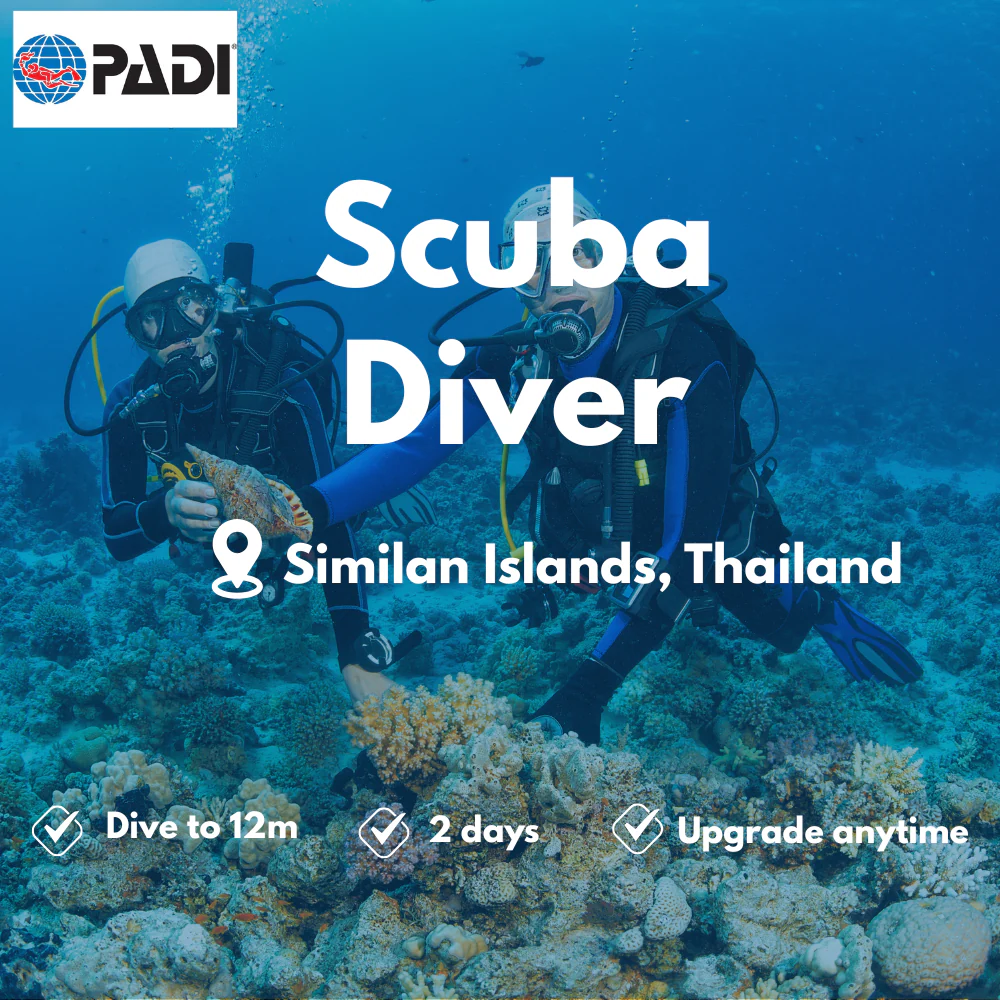 PADI Scuba Diver course in Similan Islands