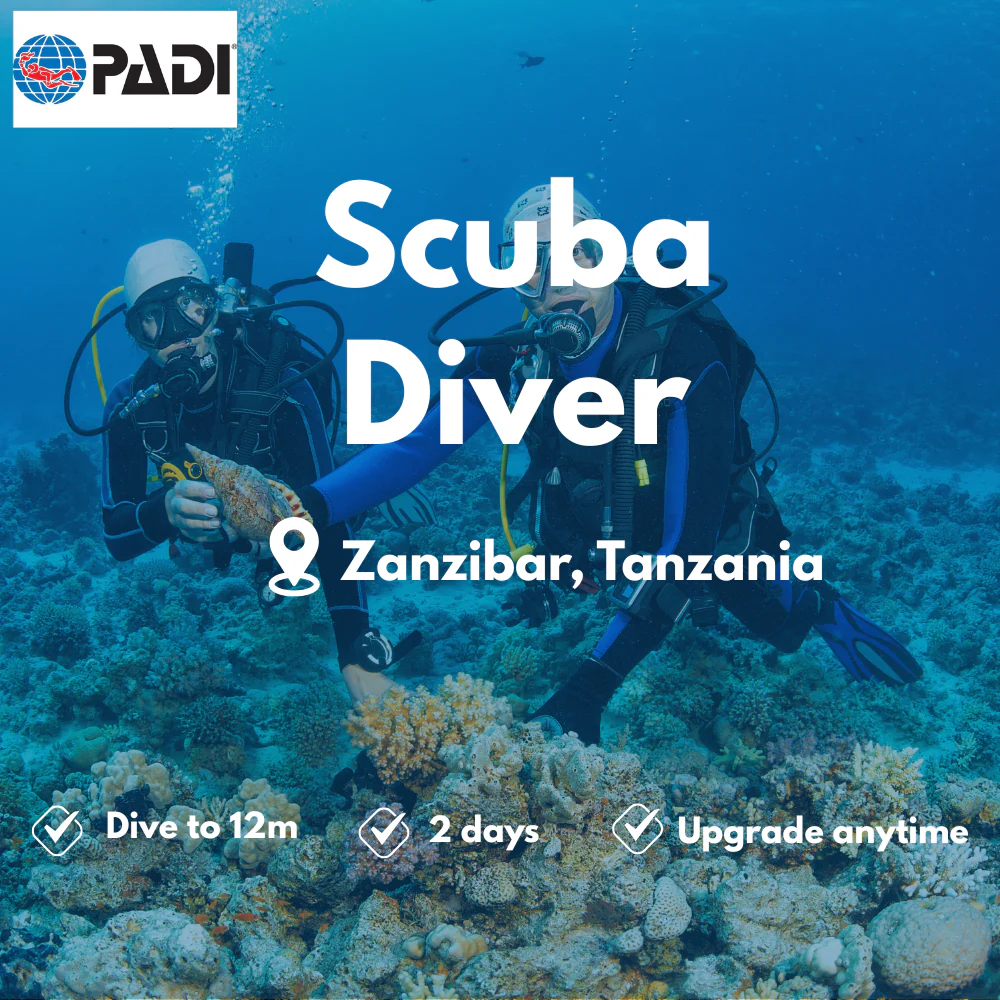 PADI Scuba Diver course in Zanzibar
