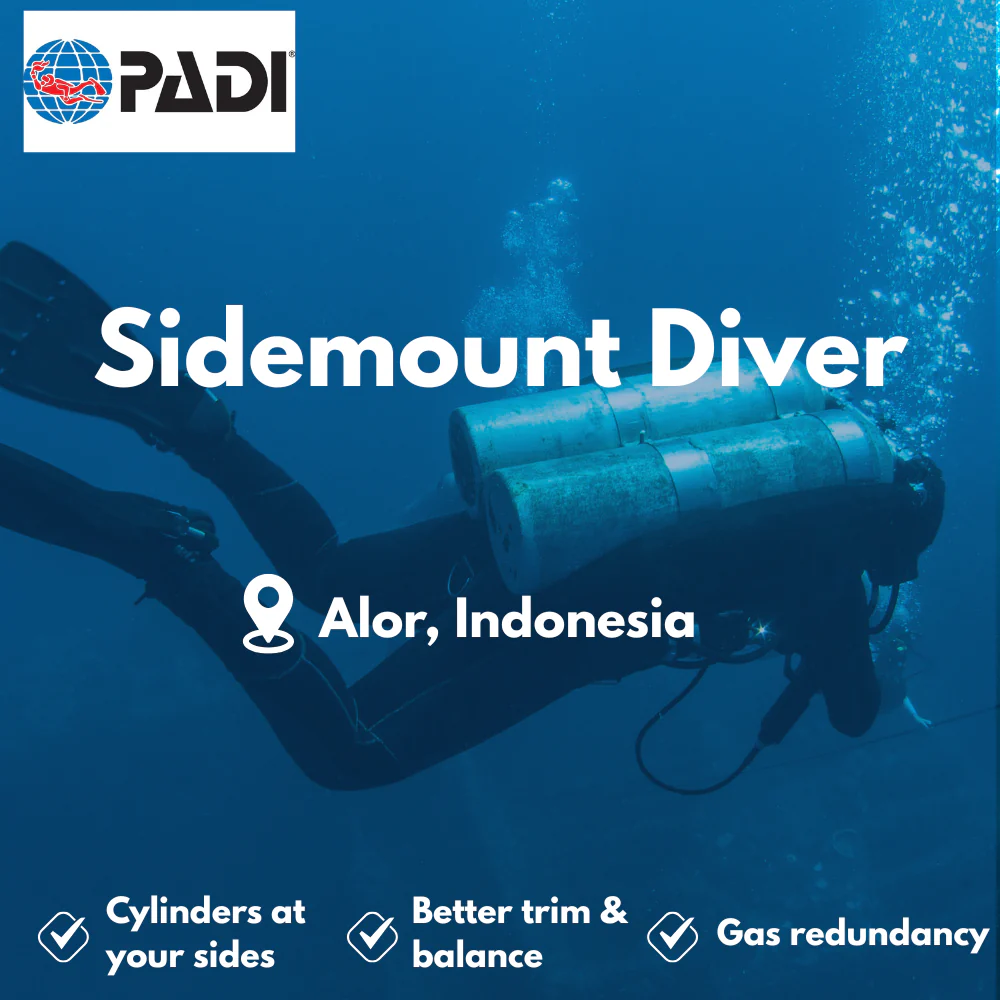 PADI Sidemount Diver course in Alor