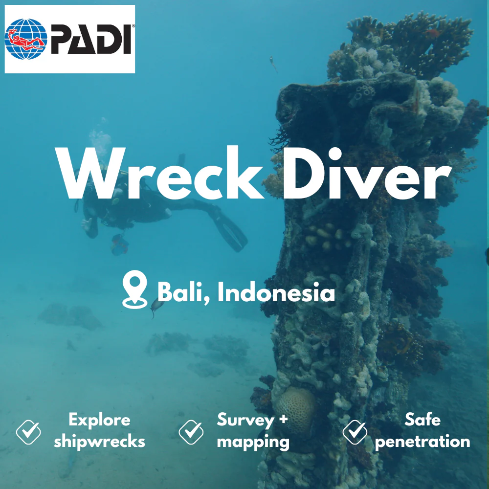 PADI Wreck Diver course in Bali