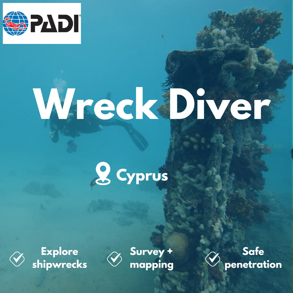 PADI Wreck Diver course in Cyprus