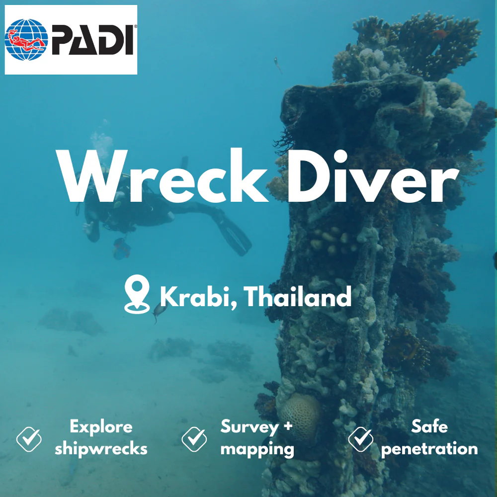 PADI Wreck Diver course in Krabi
