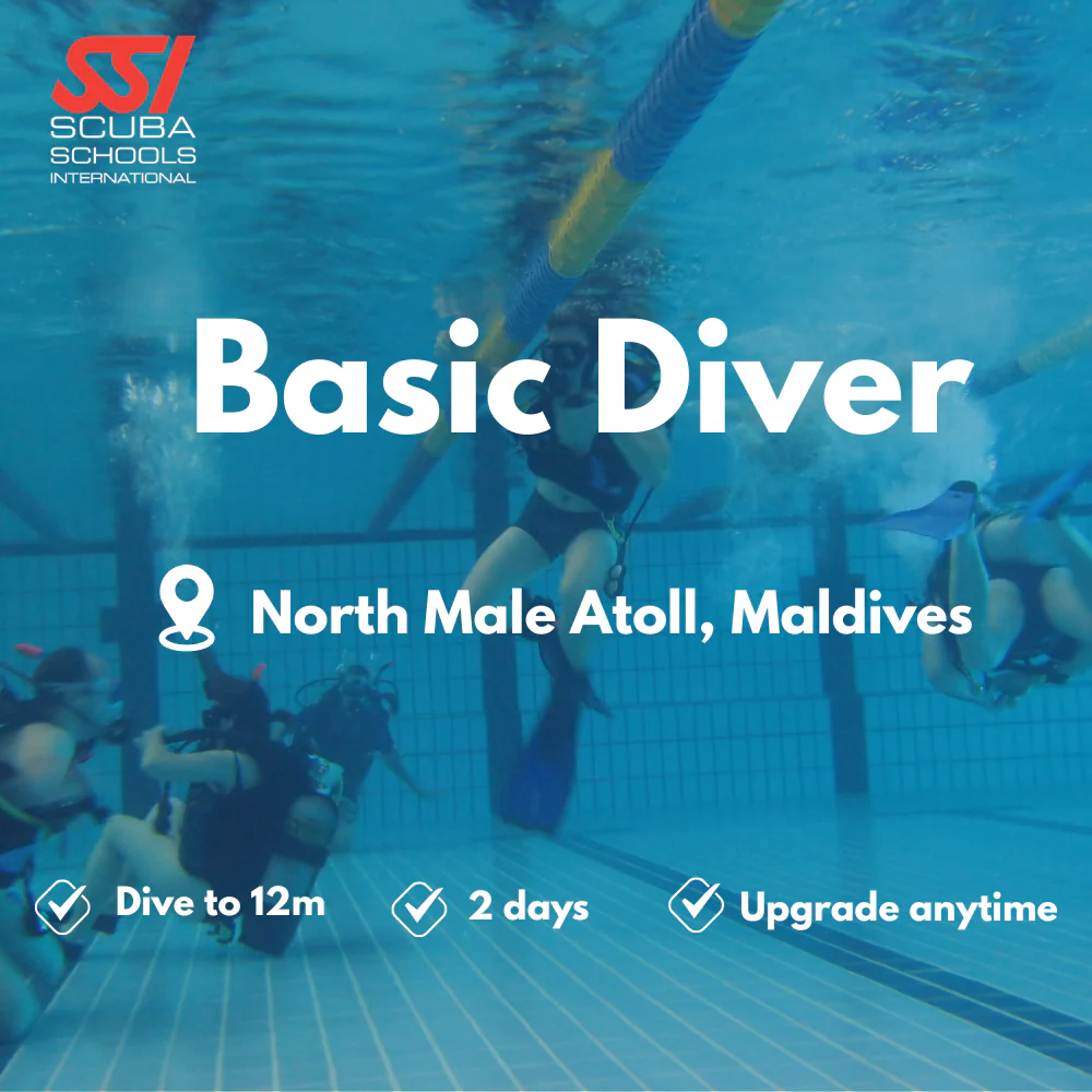 SSI Basic Diver course in North Male Atoll