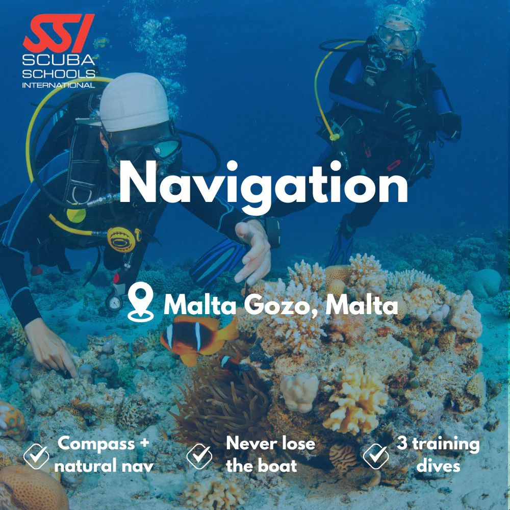 SSI Underwater Navigation course in Malta Gozo