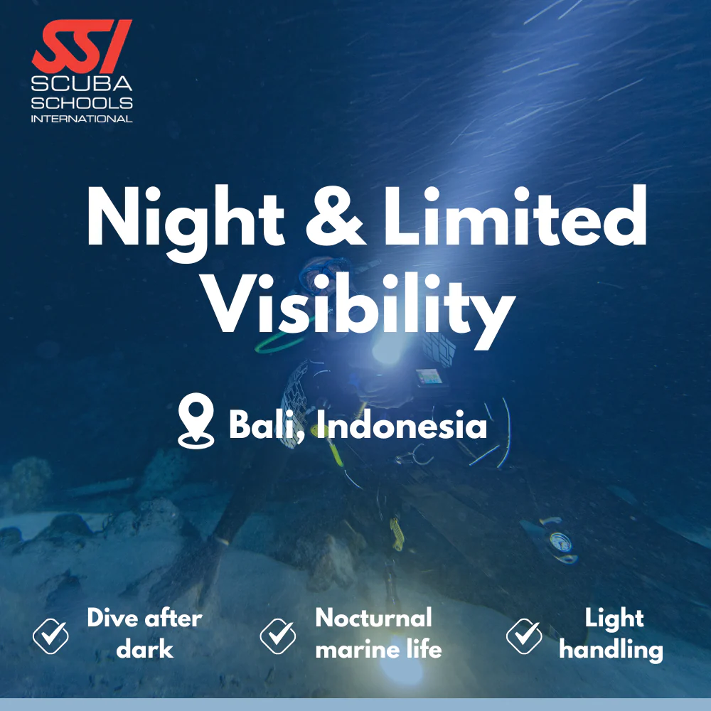 SSI Night Diver course in Bali