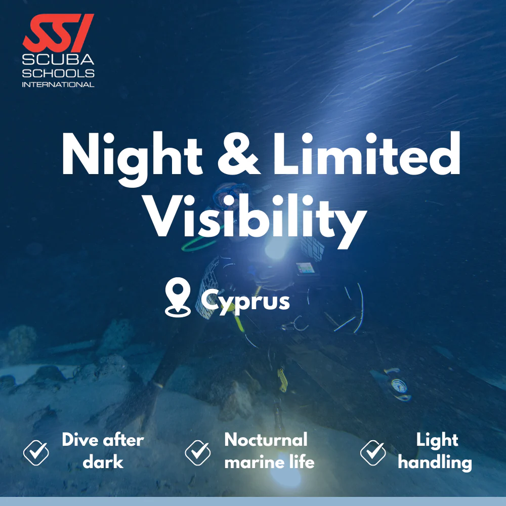 SSI Night Diver course in Cyprus