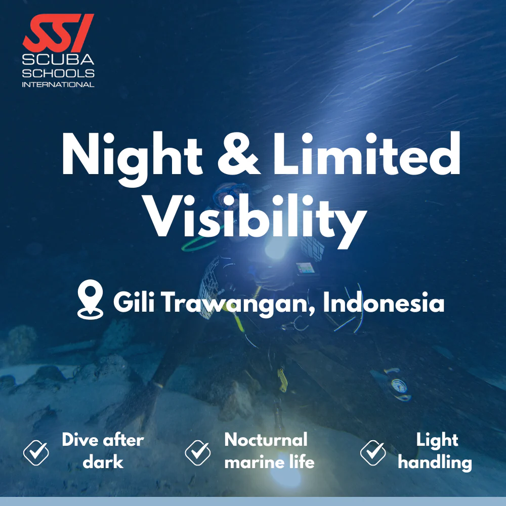 SSI Night Diver course in Gili Trawangan