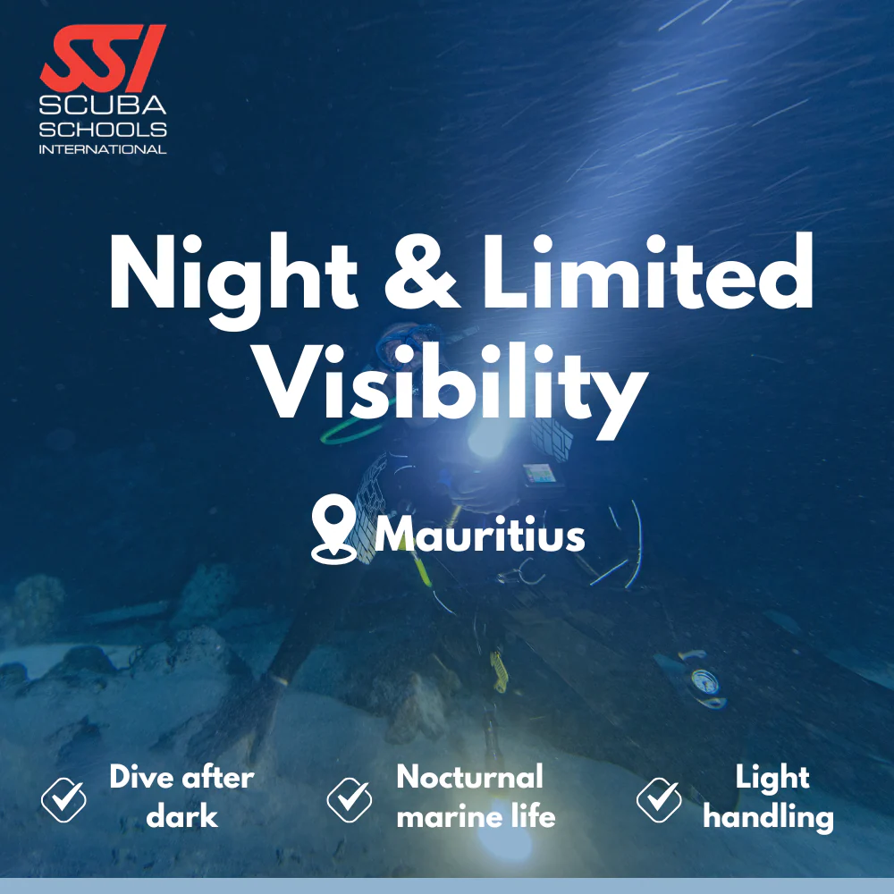 SSI Night Diver course in Mauritius