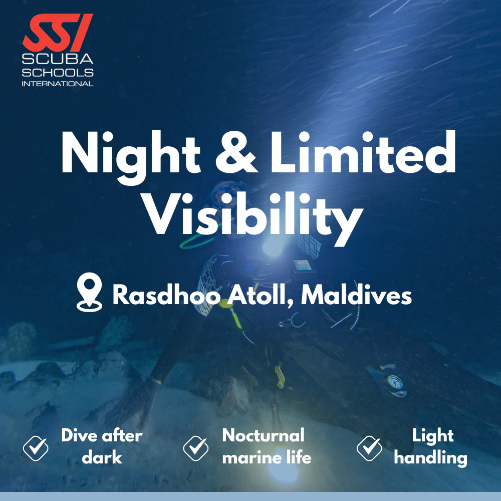 SSI Night Diver course in Rasdhoo Atoll