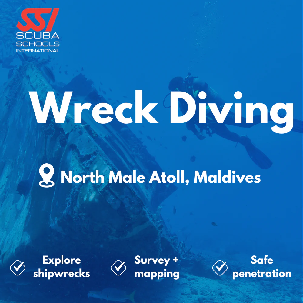 SSI Wreck Diver course in North Male Atoll